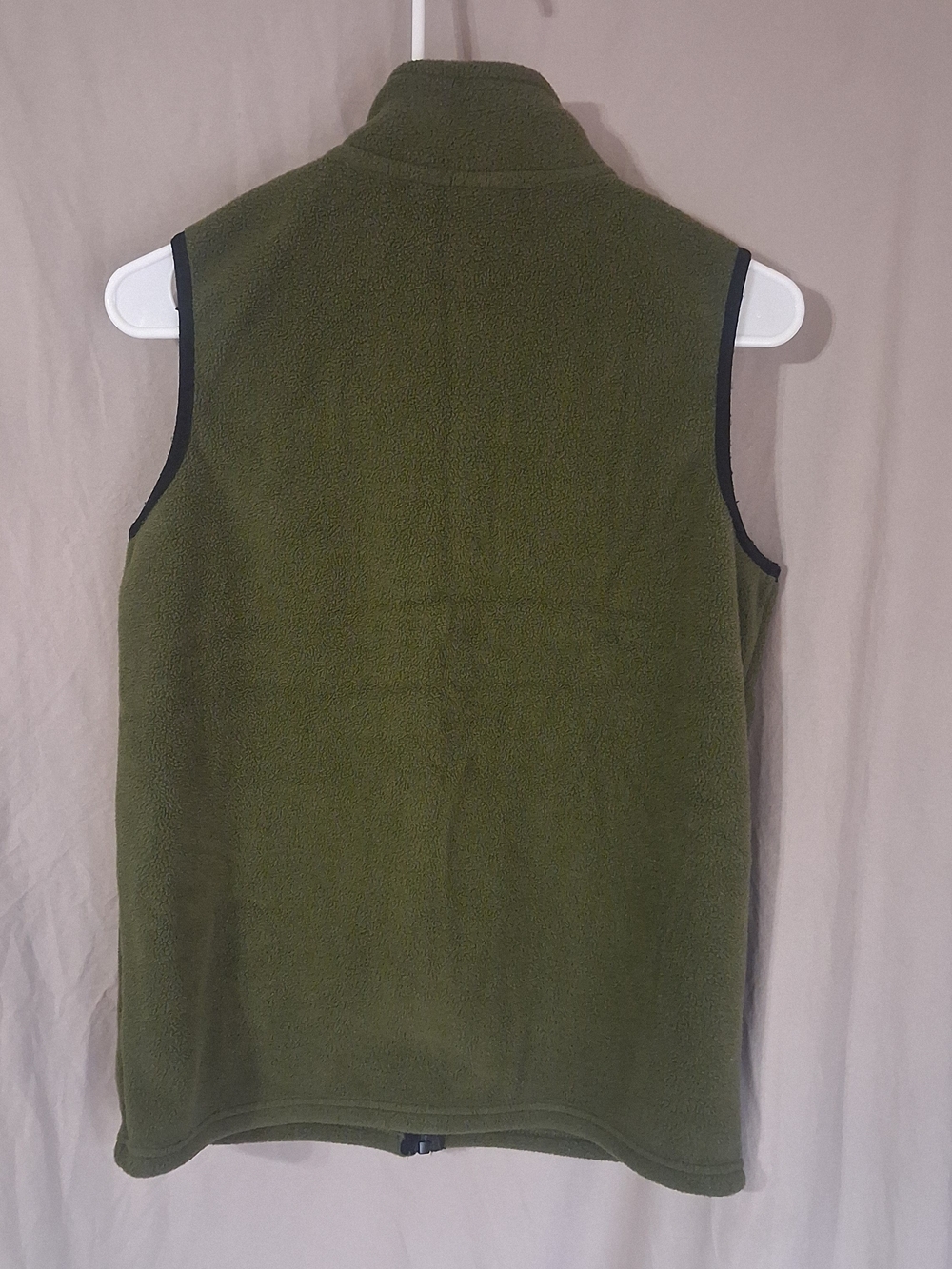 Kids Caterpiller Olive Green Fleece Zip Vest - Picture 2 of 4
